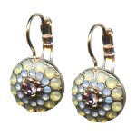 Mariana Earrings Precious Sand Opal, Blue Opal, Aurum, & Lt Amethyst Austrian Crystals Rhapsode Odyssey Coll.