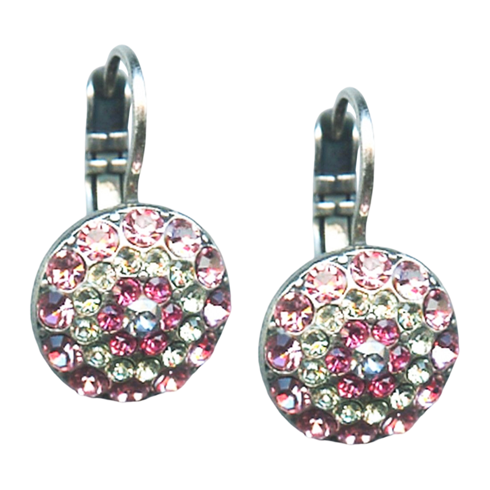 E-1141-13400-SP6(1) Mariana Earrings Charming Lt Rose, Jonquil, Rose, & Clear Austrian Crystals My Treasures Coll. - Image 1