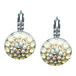 Mariana Earrings Exquisitely Elegant Sand Opal, Golden Shadow, & Pearl Austrian Crystals Sandman Songbook Coll.