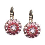 Earrings By Mariana Woman Beautiful Rose and Pink Coral Swarovski Crystals - Image 3