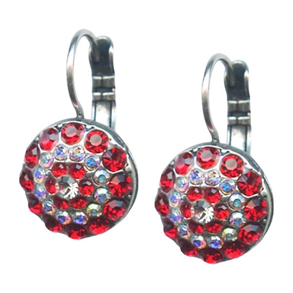 Mariana Earrings Lustrous Lt Siam, AB, & Clear Austrian Crystals My Treasures Coll.