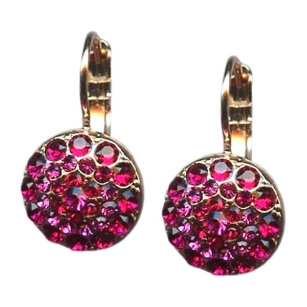 Mariana Earrings Glamorous Ruby & Fuchsia Austrian Crystals My Treasures Coll.