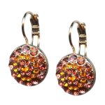 Earrings By Mariana Woman Charming Padparadscha and Sun Swarovski Crystals