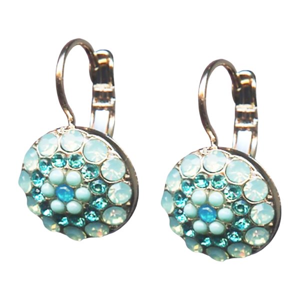 Mariana Earrings Preppy Turq, Aquamarine, Pacific Opal, & Caribbean Blue Opal Austrian Crystals Bahamas Caribbean Life Coll.