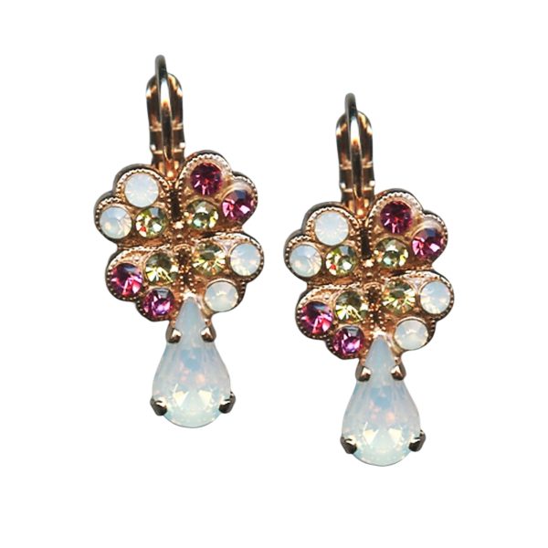 Mariana Earrings Lovely Rose, Jonquil, & White Opal Austrian Crystals Margarita Cocktail Hour Coll.