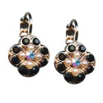 Mariana Earrings Clover Shaped Jet Black, Cream Pearl, & AB Austrian Crystals St Martin Caribbean Life Coll. - Image 3