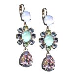 Mariana Earrings Lovely Opals, Lt Rose, Chrysolite, & Tanzanite Austrian Crystals California Dreaming Songbook Coll. - Image 3