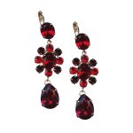 Mariana Earrings Stunning Ruby & Burgundy Austrian Crystals Lady In Red Songbook Coll. - Image 2
