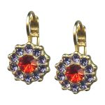 Mariana Earrings Gorgeous Tanzanite & Hyacinth Austrian Crystals My Treasures Coll. - Image 3