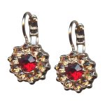 Mariana Earrings Classy Lt Smoked Topaz & Siam Austrian Crystals My Treasures Coll. - Image 3
