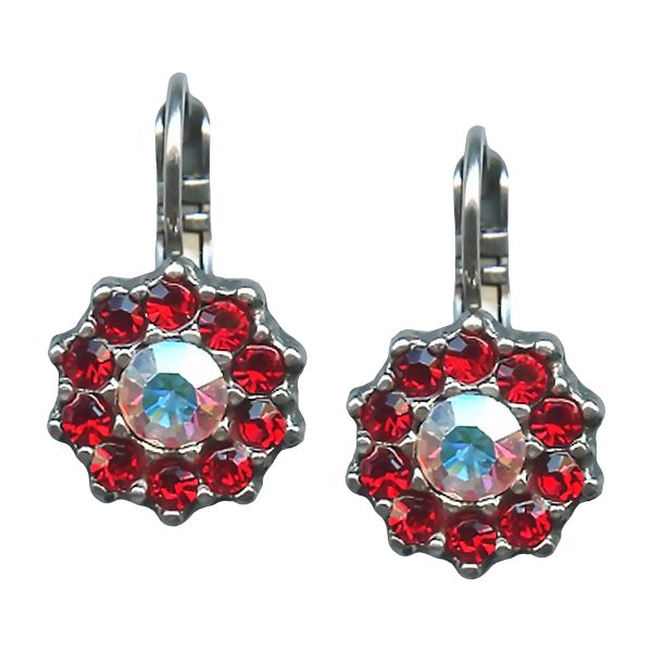 Mariana Earrings Stunning Lt Siam & AB Austrian Crystals My Treasures Coll.