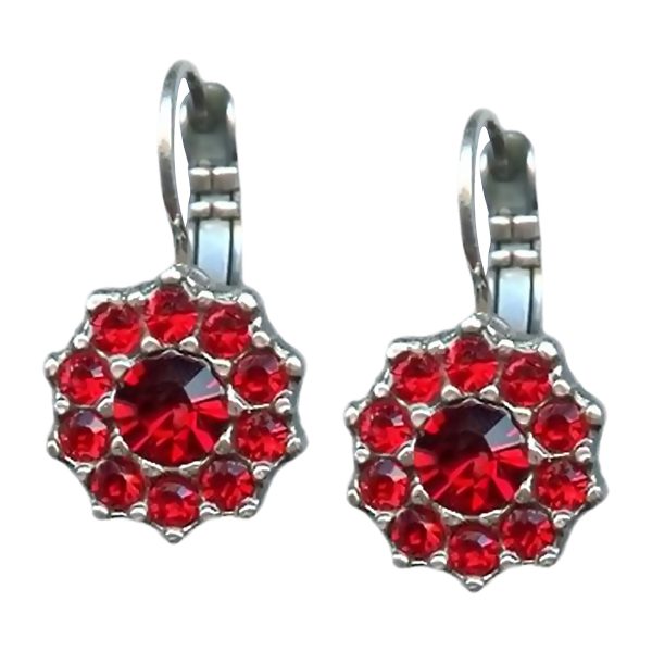 Mariana Earrings Fabulous Siam & Lt Siam Austrian Crystals My Treasures Coll.