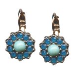Mariana Earrings Precious Turq Mineral & Caribbean Blue Opal Austrian Crystals Zambezi Africa Coll. - Image 2