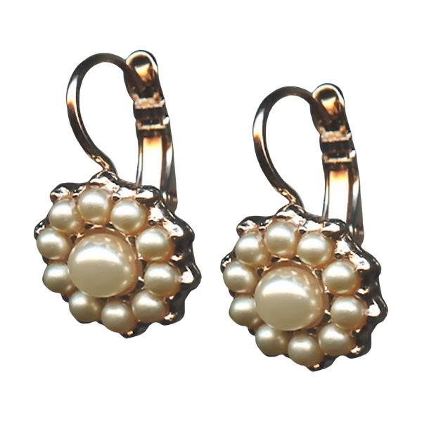 Mariana Earrings Luxurious Pearl Mineral Austrian Crystals My Treasures Coll.