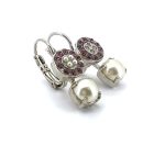Earrings By Mariana Woman Cream Pearl and Pink Swarovski Crystals - Image 3