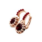 Earrings By Mariana Woman Stunning Siam and Red Swarovski Crystals - Image 2