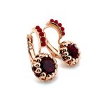 Earrings By Mariana Woman Stunning Siam and Red Swarovski Crystals - Image 3