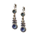 Mariana Earrings Elegant Montana Blue, Sapphire, & Tanzanite Austrian Crystals Electra Odyssey Coll. - Image 3