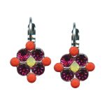 Mariana Earrings Sassy Coral, Fuchsia, & Yellow Opal Austrian Crystals Masai Africa Coll. - Image 2