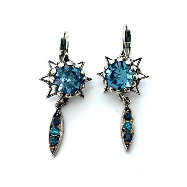 Mariana Earrings Alluring Aquamarine & Indicolite Austrian Crystals My Treasures Coll.