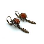 Mariana Earrings Beautiful Red Aventurine Mineral, Lt Rose, & Clear Austrian Crystals My Treasures Coll. - Image 3