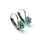 Mariana Earrings Dangling Floral Vitrail Light & Turquoise Austrian Crystals St Lucia Caribbean Life Coll. - Image 3