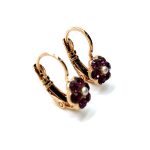Mariana Earrings Floral Amethyst & Pearl Austrian Crystals 2022 VOL. 1 Take My Breath Away Coll. - Image 3