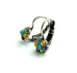 Mariana Earrings Dainty Floral Multi Color Austrian Crystals Cuba Caribbean Life Coll. - Image 3