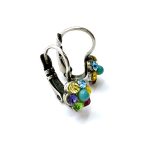 Mariana Earrings Dainty Floral Multi Color Austrian Crystals Cuba Caribbean Life Coll. - Image 2