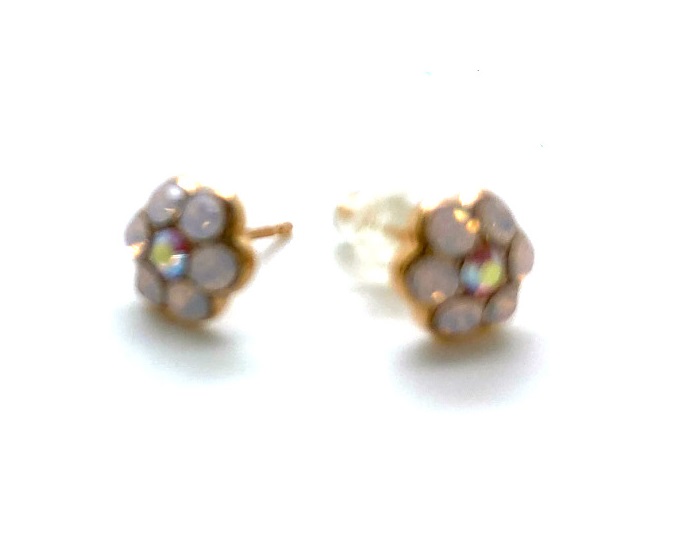 E-1166-1-395-RG2 (1) Earrings By Mariana Woman Adorable Rose Opal Swarovski Crystals - Image 1