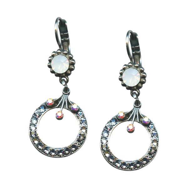 Earrings By Mariana Woman Elegant White Opal and AB Swarovski Crystals