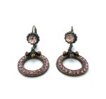 Earrings By Mariana Woman Adorable Light Rose and Peach Swarovski Crystals - EG