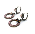 Earrings By Mariana Woman Adorable Light Rose and Peach Swarovski Crystals - EG - Image 2