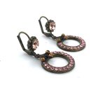 Earrings By Mariana Woman Adorable Light Rose and Peach Swarovski Crystals - EG - Image 3