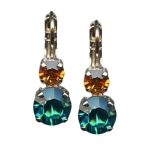 Mariana Earrings Gorgeous Blue Zircon & Topaz Austrian Crystals Fantasy Nirvana Coll.