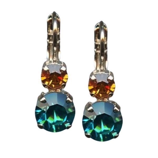 Mariana Earrings Gorgeous Blue Zircon & Topaz Austrian Crystals Fantasy Nirvana Coll.