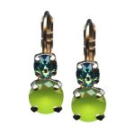 Earrings By Mariana Silk Road Coll. Sea Green and Turquoise Swarovski Crystal - Image 3