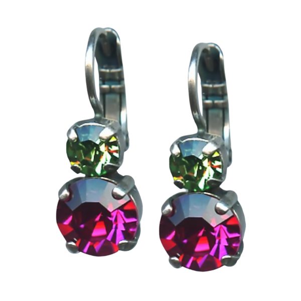 Mariana Earrings Fab Fuchsia & Peridot Austrian Crystals My Treasures Coll.
