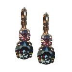 Mariana Earrings Exquisite Silver Night & Lt Rose Austrian Crystals My Treasures Coll.