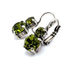 Mariana Earrings Olivine Austrian Crystals My Treasures Coll.