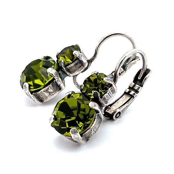 Mariana Earrings Olivine Austrian Crystals My Treasures Coll.