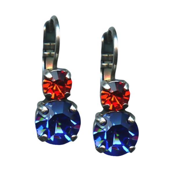 Mariana Earrings Alluring Hyacinth & Sapphire Austrian Crystals My Treasures Coll.