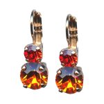 Mariana Earrings Lustrous Hyacinth & Sun Austrian Crystals My Treasures Coll. - Image 2