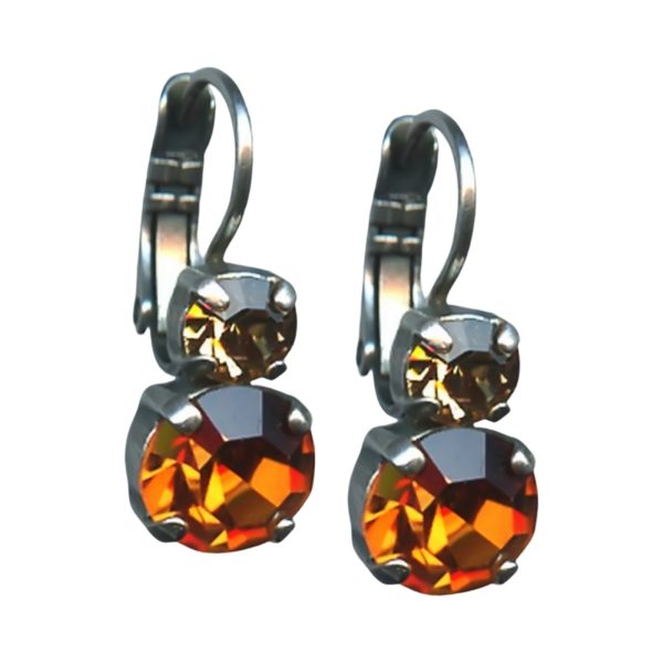 Mariana Earrings Timeless Lt Colorado Topaz & Madeira Topaz Austrian Crystals My Treasures Coll.