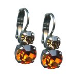 Mariana Earrings Timeless Lt Colorado Topaz & Madeira Topaz Austrian Crystals My Treasures Coll. - Image 3