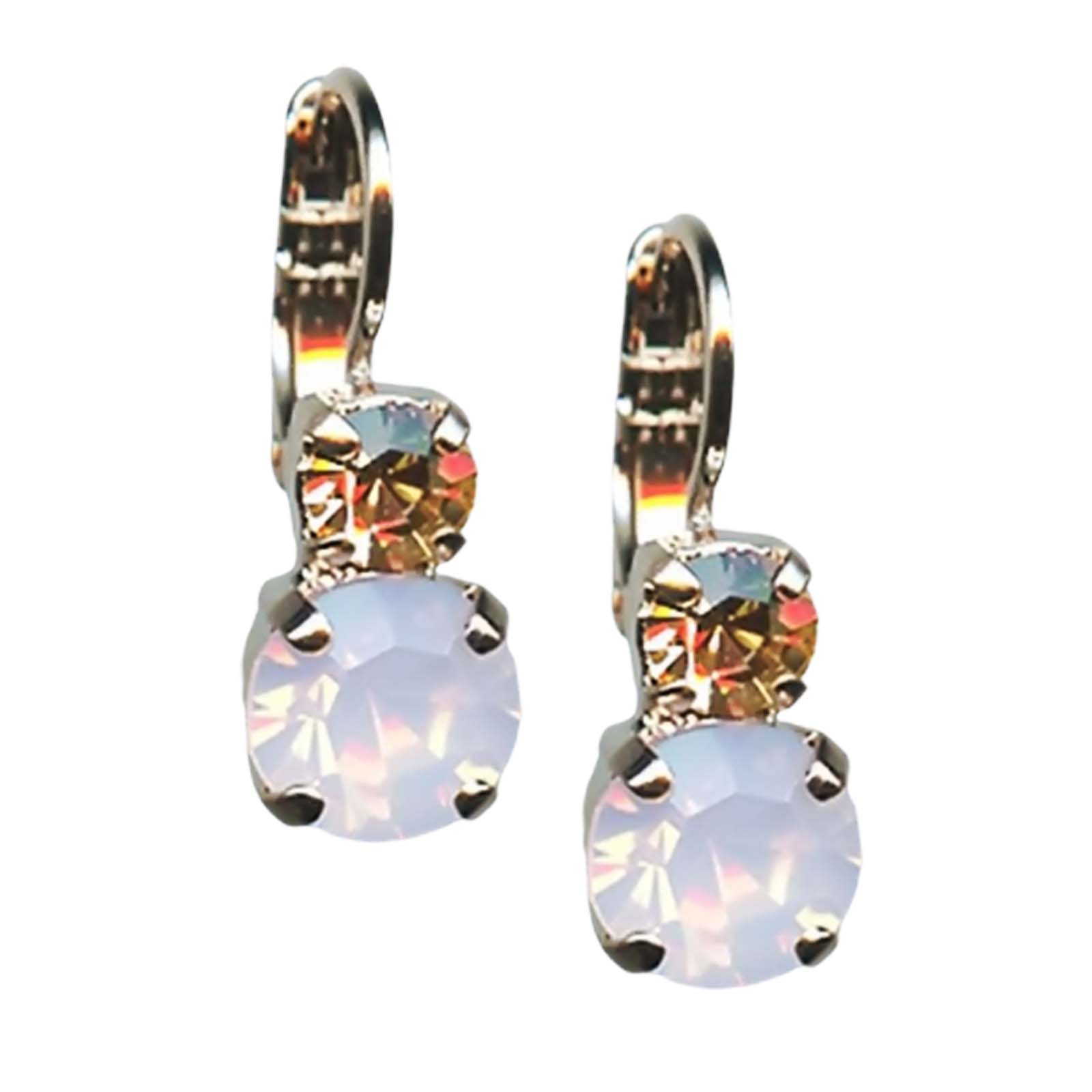 E-1190-362395-RG6(1) Earrings By Mariana Lovely Rose Opal and Lt Peach Swarovski Crystals - Image 1