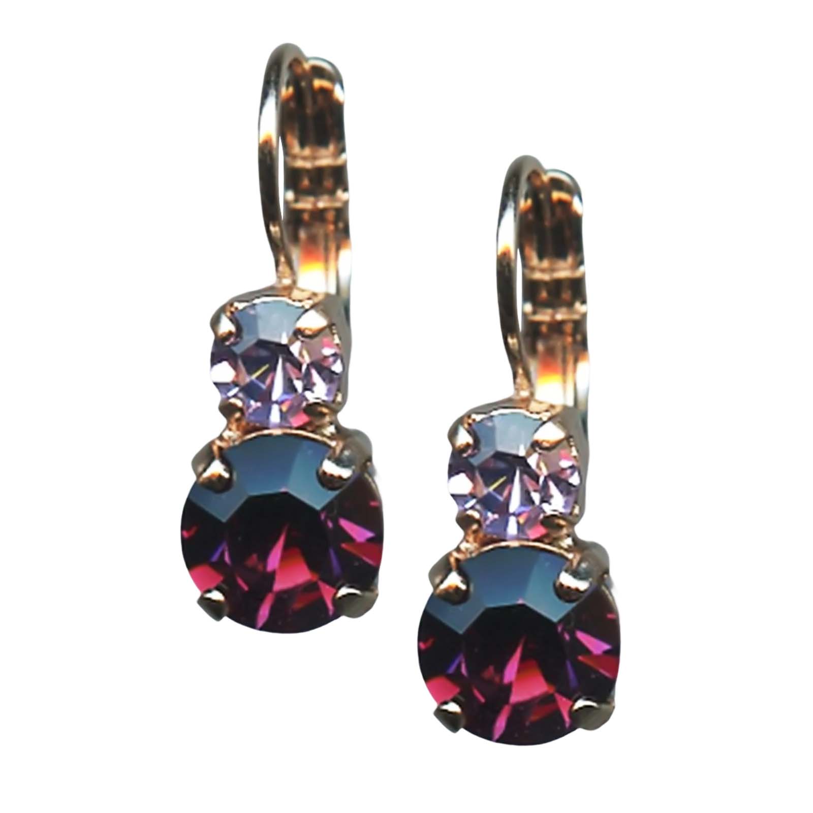 E-1190-371204-RG6(1) Mariana Earrings Beautiful Amethyst & Violet Austrian Crystals My Treasures Coll. - Image 1