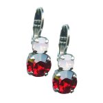 Mariana Earrings Sophisticated Siam & Rose Opal Austrian Crystals My Treasures Coll.