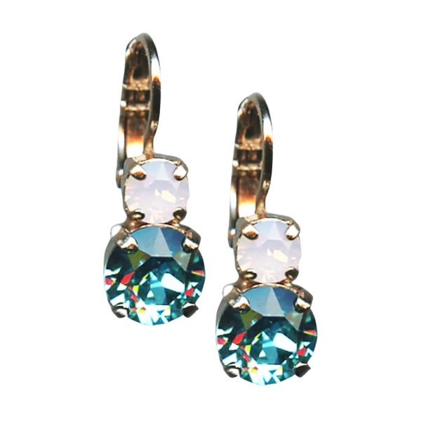 Mariana Earrings Adorable Lt Turquoise & Rose Opal Austrian Crystals My Treasures Coll.