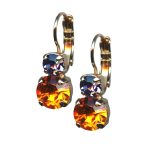 Earrings By Mariana My Treasures Coll. Sassy Sun & Tanzanite Swarovski Crystals - Image 2